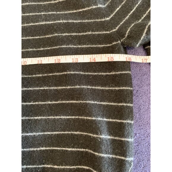 Garret Scott Extra Fine Merino Wool Black And Grey Striped Sweater Women’s XS/S - Picture 5 of 6